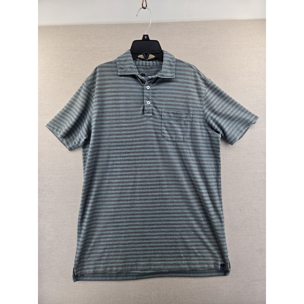 Onward Reserve Men's Small Performance Striped Stretch Pocket Wicking Polo Shirt